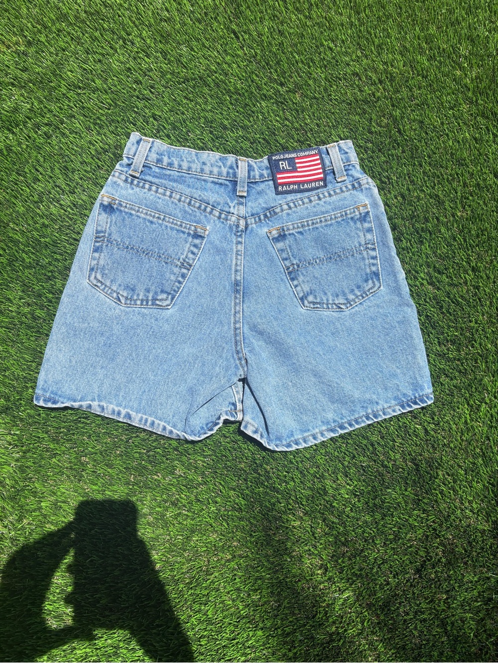Vintage Women’s Polo Jean Ralph Lauren High Rise Light Wash Denim Shorts